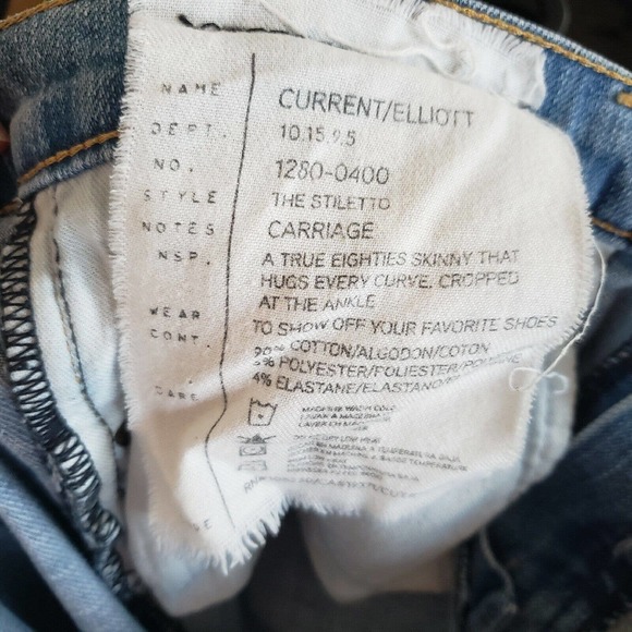 Current / Elliott The Stiletto Skinny Jeans womens 29 Blue Light Wash Stretch - Picture 6 of 8